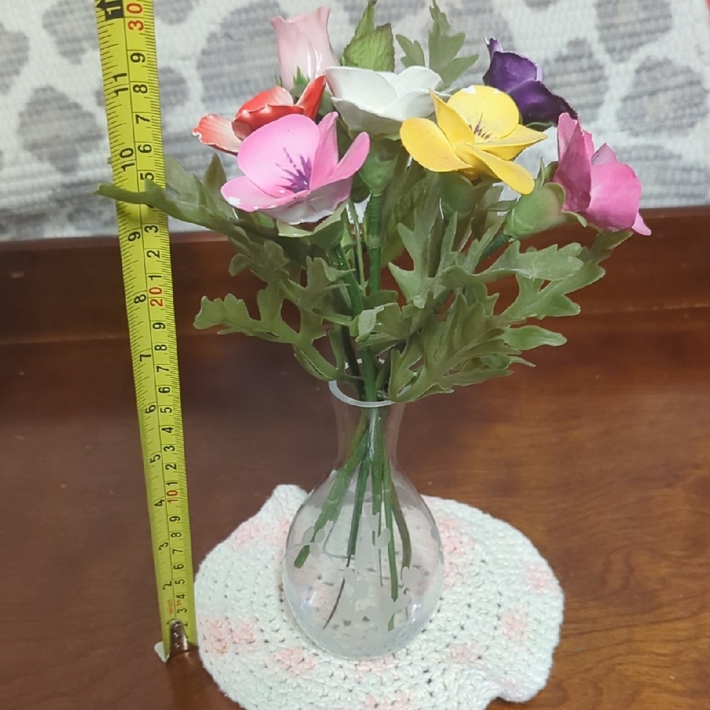 Vintage Dresden Style Porcelain Flower Bouquet — Germany, Circa 1950s - Picture 5 of 5